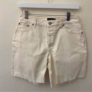 House of Harlow 1960 cream denim High Rise Mom Bermuda Shorts size 25